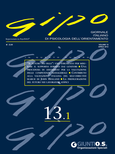 GIPO - Giornale Italiano di Psicologia dell'Orientamento